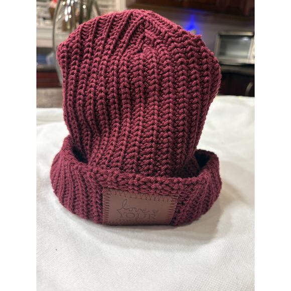Love Your Melon Other - Love Your Melon Cuffed Knit Hat - Maroon